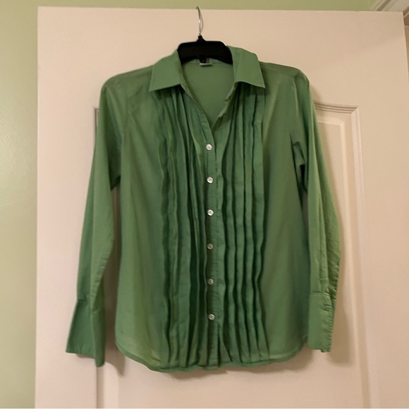 J. Crew Tops - J Crew cotton blouse Petite Small Slim Fit